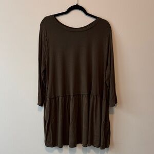 Zenana Dark Olive Tunic Top
